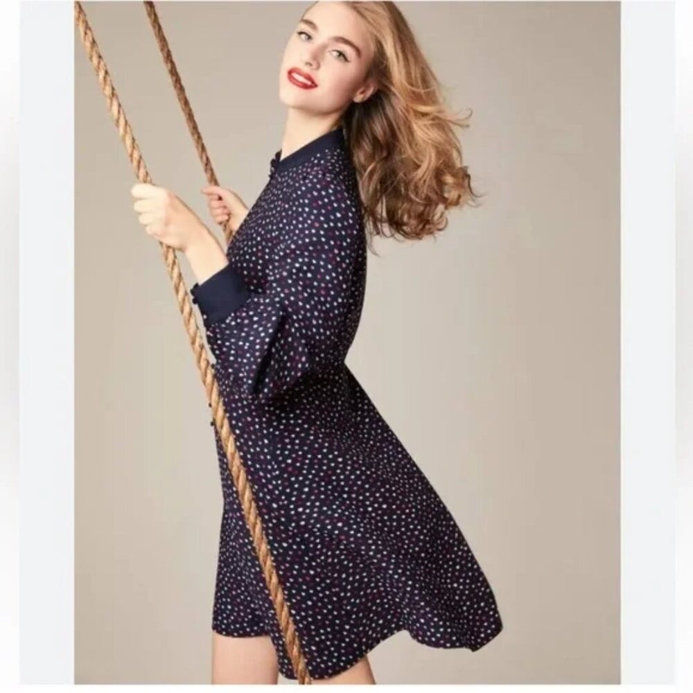 kate spade Navy Polka Dot Midi Dress